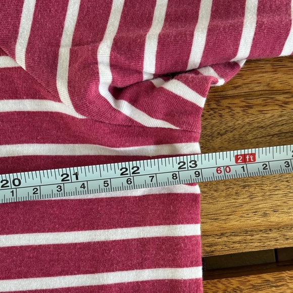 Croft & Barrow Women's Long Sleeve Tops - Pink Striped and Blue Heathered - Picture 4 of 7